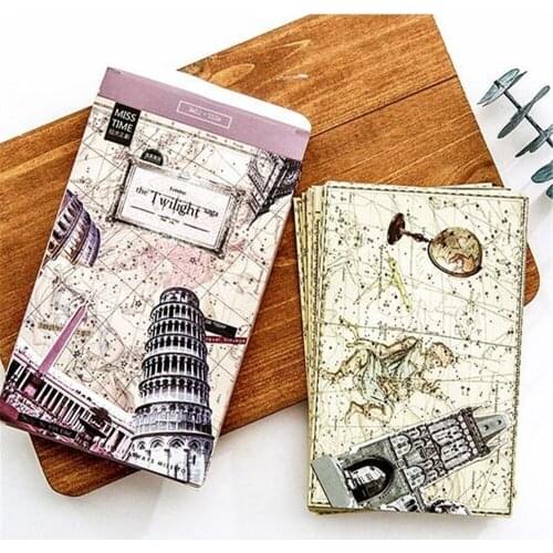30pcs/pack European Building Vintage Greeting Card Postcards Birthday Bussiness Gift cards set message card