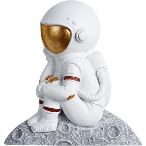 7.1*7.5cm Interesting Wall Switch Sticker Astronaut 3D Resin Decal For Window Home Decoration