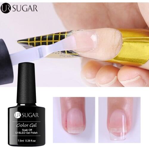 UR SUGAR 7.5ml Acrylic extension nail gel Quick Building Gel Polish Clear Pink Nail Tips Builder UV Gel Nail Art Soak Off