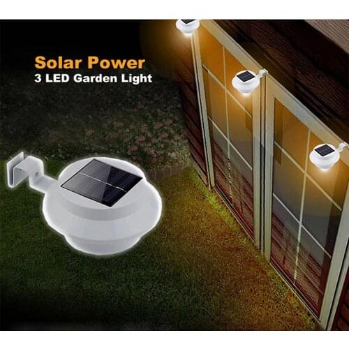 White Sun Power Smart LED Solar Gutter Night Utility Security Light for anywhere safety lite