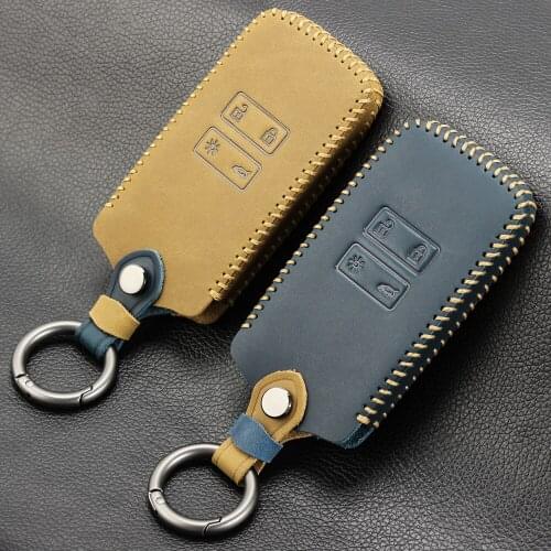 Car Key Case For Renault Koleos Kadjar Scenic Megane Sandero Espace Clio Captur Kangoo Laguna Talisman Twingo Leather Cover
