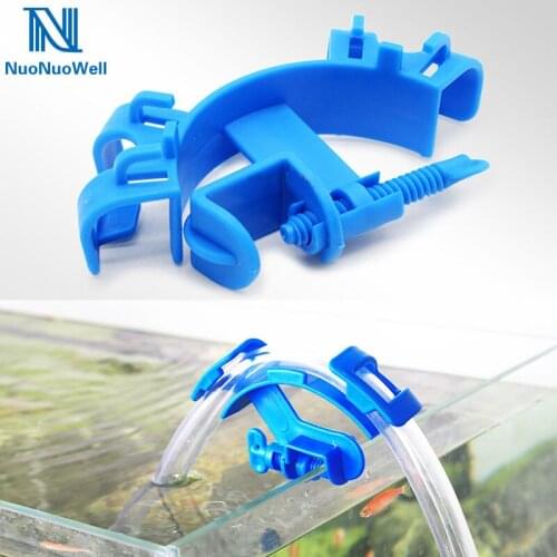 NuoNuoWell Aquarium Filtration Hose Holder 12/16mm Water pipe Clip Filter Mount Fixing Clamp Suit for 0-13mm Aquarium