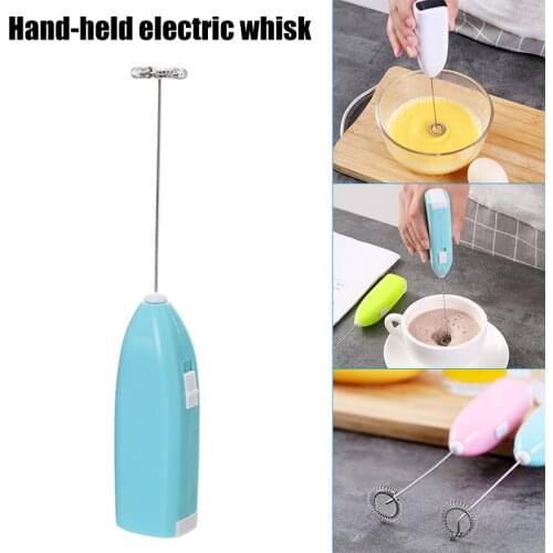 Electric Whisk Frother Handheld Operated Frother Stainless Steel Foam Maker for Latte Coffee Cappuccino WXV Sale