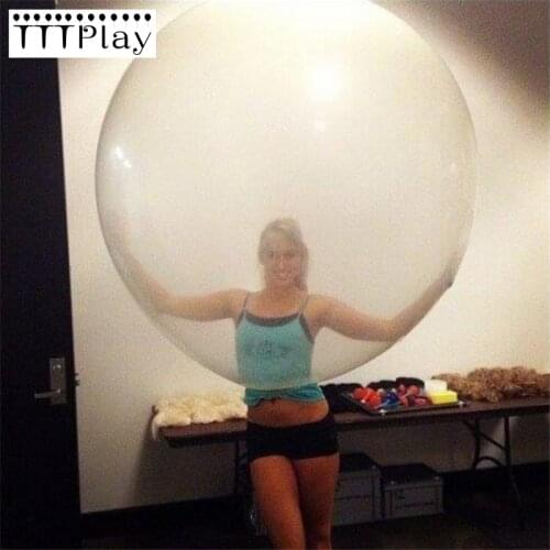 Jumbo Giant Luft Balloons, 3FT 90cm Round Wedding Decoration Clear Balloons, Huge Transparent Childrens Birthday Party Balloons