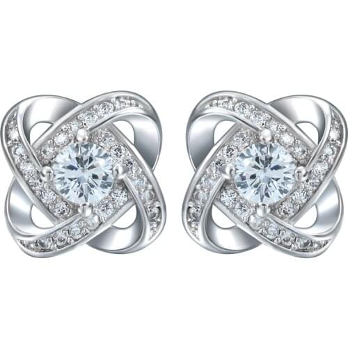 Hainon Fashion Flower Black Gold/Silver Color Earrings Summer New Product Zircon Jewelry for Women Wedding Party Gift