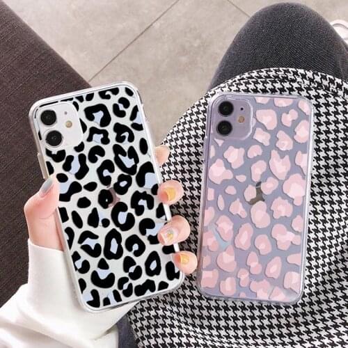 Fashion Leopard Phone Case for iPhone 12 Mini 11 Pro X XS Max XR 8 7 6 6s Plus Soft Silicone Cover