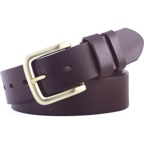 Anpudusen Camel vegetable belt solid brass buckle high quality mens belts luxury full grain genuine leather jeans cowboy