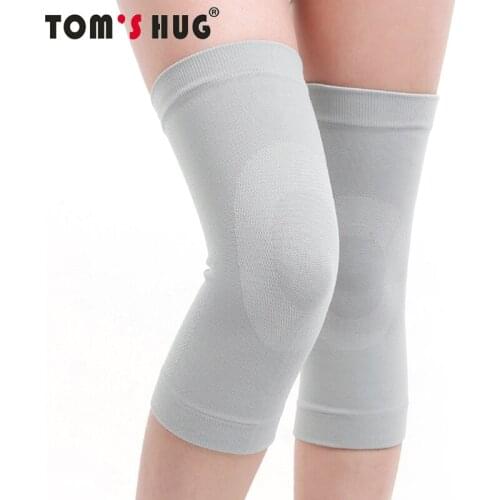 1 Pair High Elastic Sport Knee Support Pad Toms Hug Pressure Reducing Ring Kneepad Summer Air Conditioning Room Thin Warm Grey