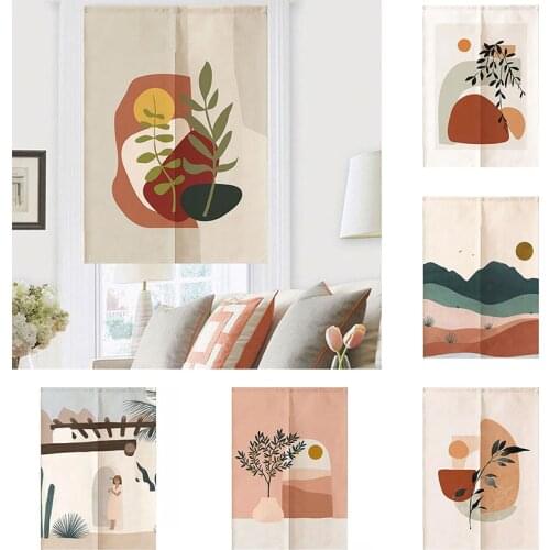 Nordic Kitchen Bedroom Door Curtain Bathroom Half Panel Curtain Geomantic Partition Curtain Home Decoration Blackout Curtain