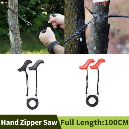 Outdoor Camping Garden Tools Portable Handheld Chain Saw Foldable Hiking Emergency Survival Wire Saw Manganese Steel Chain Saw