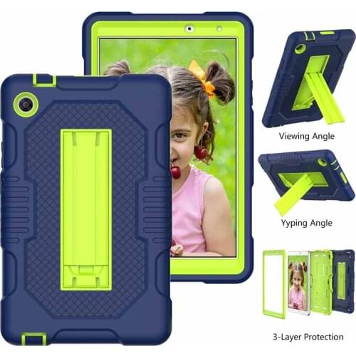 Shockproof Armor Stand case For Huawei MatePad T8 Kobe2-L03 KOBe2-L09 2020 8.0 inch Heavy Duty Protective Cover + Film +Pen