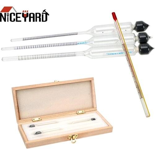 0-100% Alcoholometers Concentration Meter Professional Breathalyzer Alcohol Tester for Wine Alcohol 4 piece/set