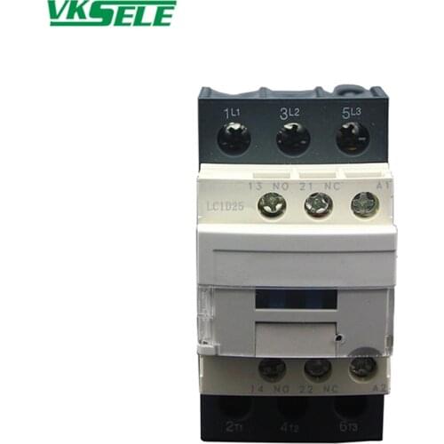 LC1D25 CJX2 Series 3 phase 25A 24V 110V 220V 380VAC contactor magnetic