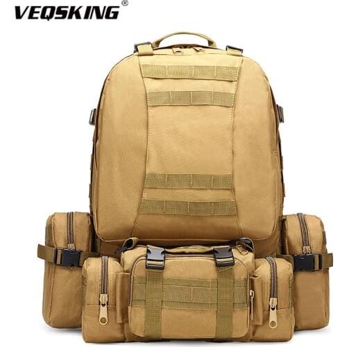 Waterproof Camping Travel Bag, Outdoor Hiking Backpack, Mountaineering Oxford Cloth Backpack, Men Women Camo Army Backpack