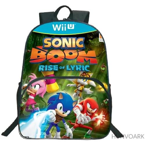 High Quality SONIC RACING Bags School Backpack Fashion Popular Pattern Schoolbag Teens School Bag Women Men Travel Bags