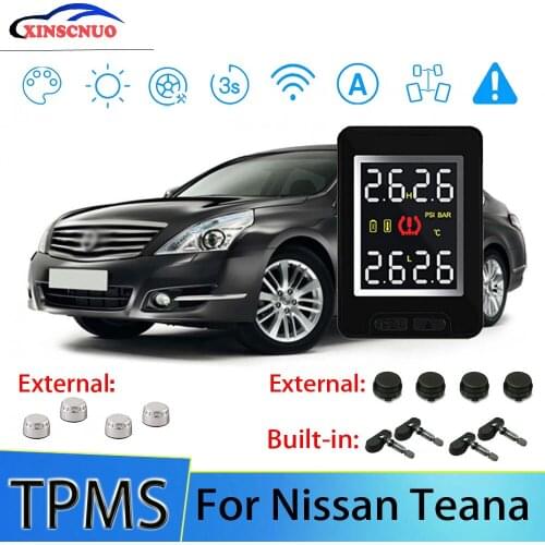 XINSCNUO Car Electronics Wireless For Nissan Teana TPMS Tire Pressure Monitoring System Sensor LCD Display