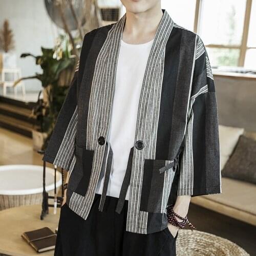 Yukata haori men Japanese kimono cardigan men samurai costume clothing kimono jacket mens kimono shirt yukata haori TA468