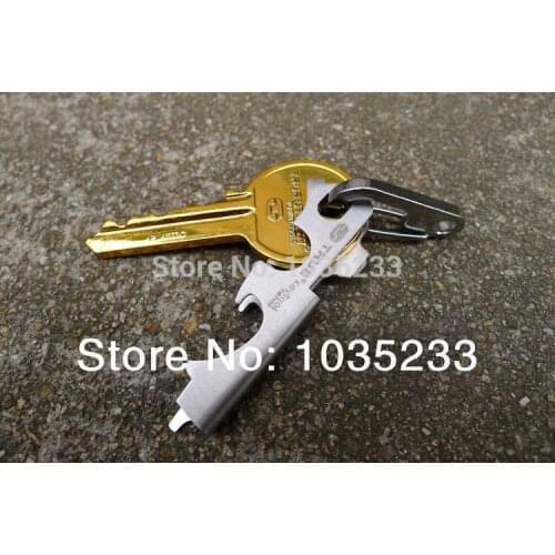 1pc 8 in 1 EDC Creative Outdoor Equipment Keychain Folding Eyeglass Finger Nail Utility Tweezer Retail bag Gift