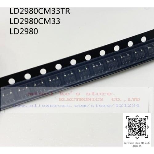 [ 10pcs/1lot ]100%New original: LD2980CM33TR LD2980CM33 LD2980 - IC REG LINEAR 3.3V 50MA SOT23-5/SC-74A/SOT-753