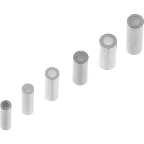 100pcs/lot New White Round Real Aluminum Tube Wire Pipe Crimp Sleeves Sea Fishing Line Tube accessories