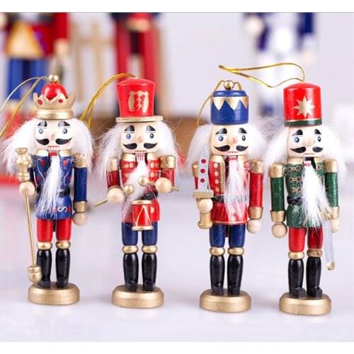 12.5CM Free shipping puppets doll toy wooden nutcracker Walnuts soldier nutcracker soldier Puppet Christmas 4pcs/lot HT022