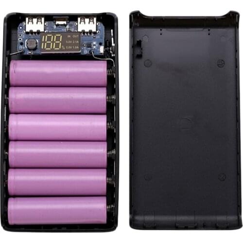 8 x 18650 Battery Power Bank Case C12 Free Welding 5V 2A LCD Screen Digital Display Power Bank Charger Module DIY Kits Powered