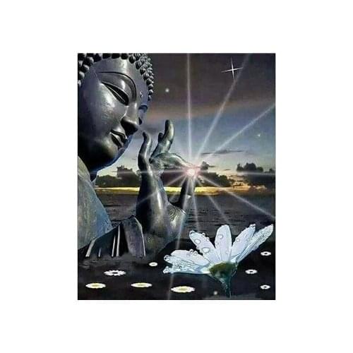 YIKEE diamond painting full round buddha Handmade Needlework DIY Diamond Embroidery Mosaic Rhinestone Picture k053