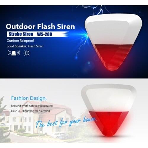 Wireless Outdoor Strobe Flash Siren Smart Home Alarm For H6 Wireless Alarm System Security