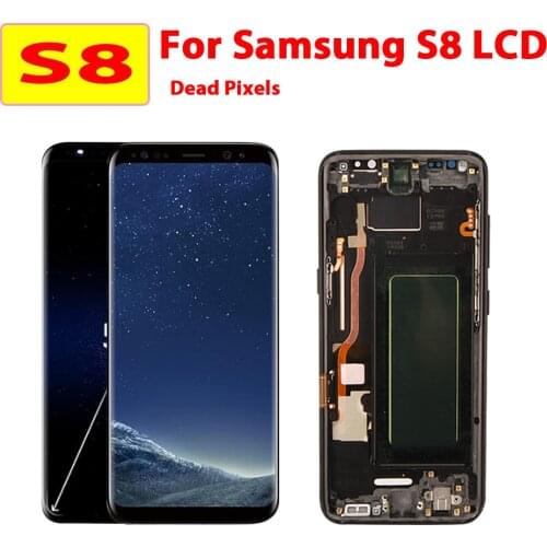 Dead Pixels Original LCD For Samsung Galaxy S8 G950 G950F G950FD LCD Touch Screen Digitizer Assembly Component Single Sale