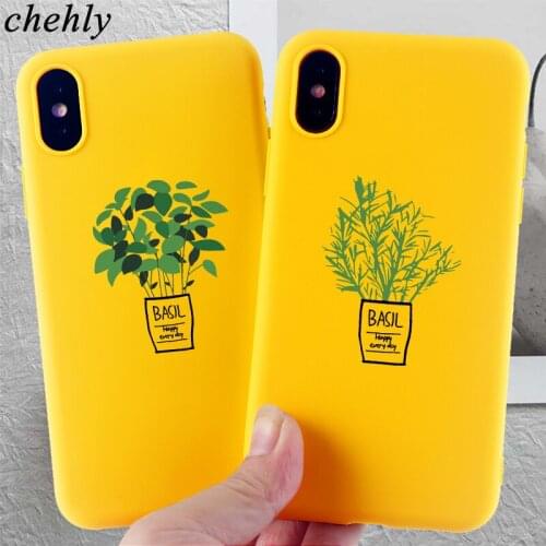 Potted Plant Phone Case for IPhone 6s 7 8 11 Plus Pro X XS MAX XR Funny Avocoad Cases Soft Silicone Fitted TPU Accessories Cover