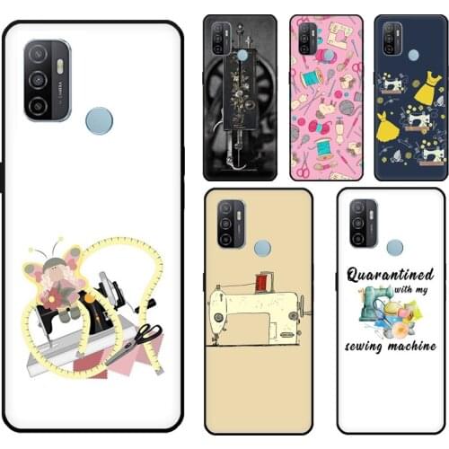 Sewing Machine Pattern For OPPO A53 2020 A31 A5 A9 A83 A91 A15 A1K A5S A52 A72 Reno 2 Z 4 Pro F5 F7 Phone Cover