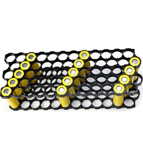 5*12 18650 Battery Holder Dislocation Bracket Cell Anti Vibration Plastic Cylindrical Brackets For 18650 Lithium Batteries