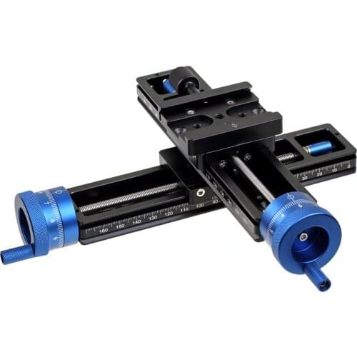 Two-Way Blue Bar Precision Macro-Fousing Head Accuracy 0.01mm to Micrometer Level Camera Accessories Damping Adjustment