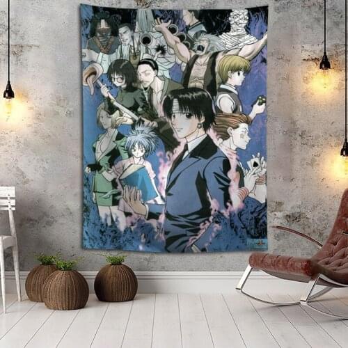 Hot Sale Custom Anime HUNTER×HUNTER Printed Tapestry Background Decorative Tapestry Various Sizes Wall Hanging Decor