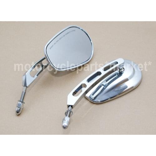 Chrome Rear View Side Mirrors For Harley Road King Touring Street Bob FXDB Fatboy Iron 883 Sportster 1200 Dyna Softail V-ROD