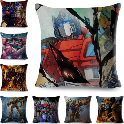Classic Movie Transformation Pillowcase Cushion Covers for Sofa Home Car Decor Cartoon Pillow Case Linen 45x45cm Pillows Cover