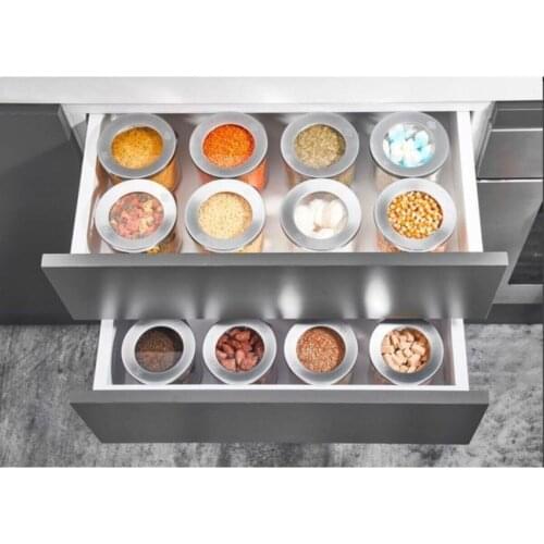 Storage Container Round Vacuum 4 Set 12 Piece Quality Organizer Pantry Kitchen Spice Legume Rice Grain Fresh