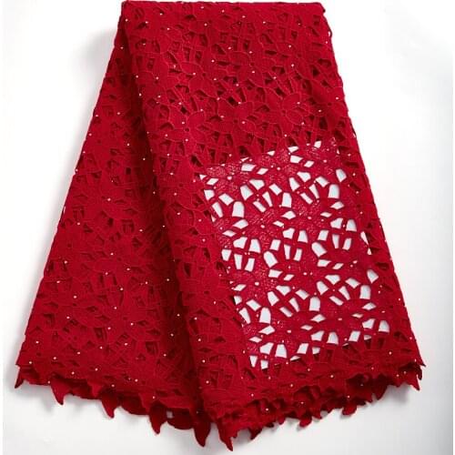 SJD LACE New Arrival High Quality Sky Blue African Lace Fabric 2021 Guipure Cord Nigerian Fabric Weaving For Womem Wedding A2368