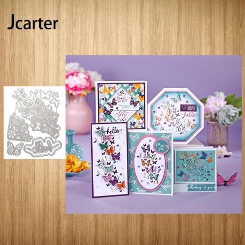Butterfly Hello Metal Cutting Dies Shape for Scrapbooking Handmade Craft Die Cut Stencil Card Make Mould Sheet Decoration Design