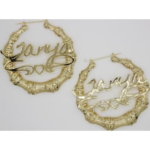 Fashion Earrings For Women 2021 Personalized Custom Name Stud Earrings Custom Name Earrings Aretes De Mujer Earrings Custom ピアス