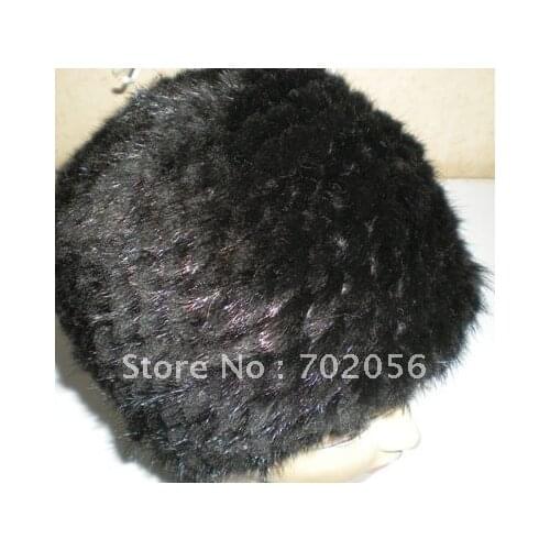 Mink Hat Beret Knitted HAT Women Winter #2292