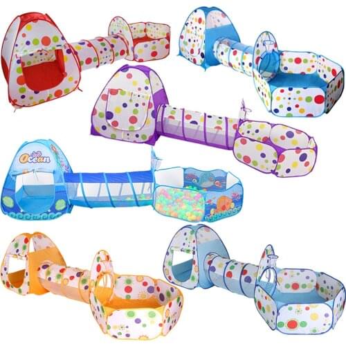 3 in 1 Toys Tent for children Foldabling Pop Up Tunnel Basketball Game Portable Outdoor Baby Play Tents house Hut For Kids Toys