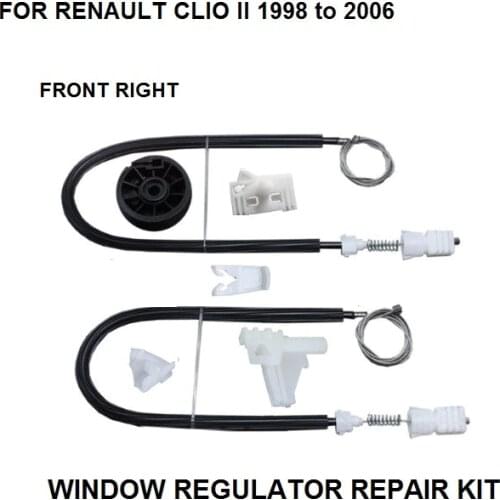 1998-2016 WINDOW REGULATOR COMPLETE CLIP SET RENAULT CLIO II WINDOW REGULATOR REPAIR KIT FRONT-RIGHT 2/3 DOOR