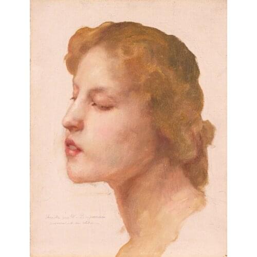 Handmade Oil painting reproduction Study of a womans head by William Bouguereau