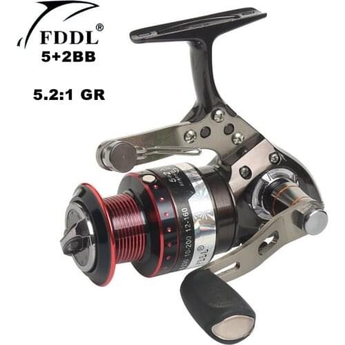 FDDL Fishing Reels 5+2 BB Ball Bearing 5.2:1 Gear Ratio Aluminum Gapless Fishing Reel 3000-4000 Series