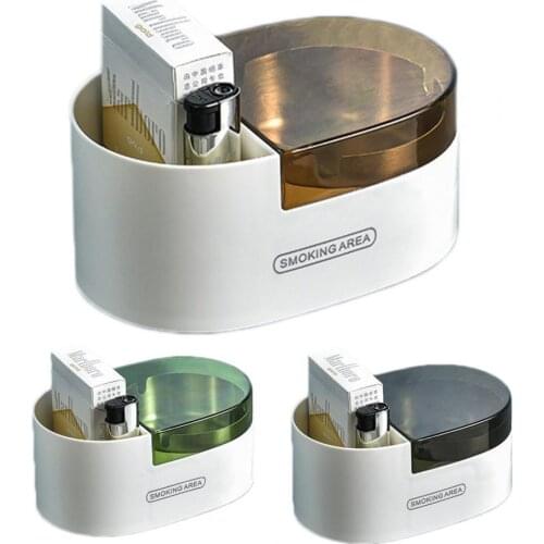 Ashtray Detachable Punch-free ABS Wall Mount Self Adhesive Tobacco Ash Soot Tray for Home