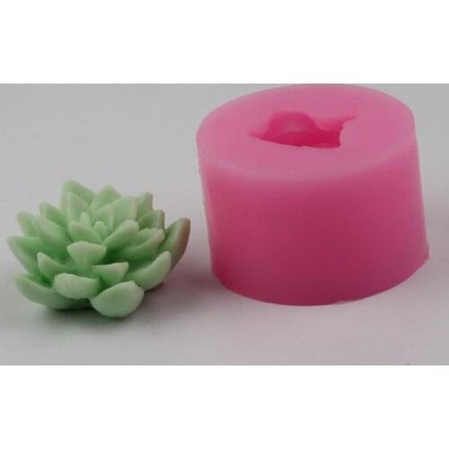 Silica gel 3D molds Succulent plants silicone soap mold candle mold aroma mould handmade soap making resin clay molds