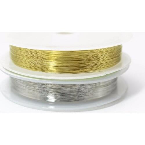 Tigofly 2 pcs 0.1mm Super Thin Copper Wire Golden Silver Thread Nymph Fly Fishing Lure Ribbing Body Making Fly Tying Materials