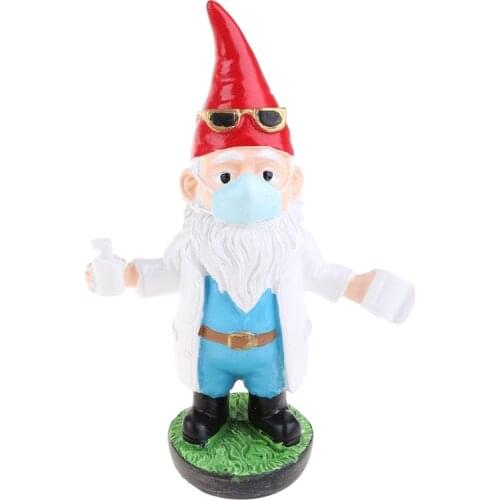 Funny Garden Gnome Decorations Outdoor Doctor Statue Fairy Garden Dwarf Figurine Resin Ornaments for Home Patio Yard