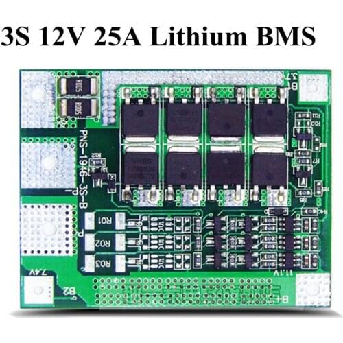 3 String Lithium Battery Protection Board 11.1v12v 12.6v 3 Section Power Tools 18650 Power Protection Board